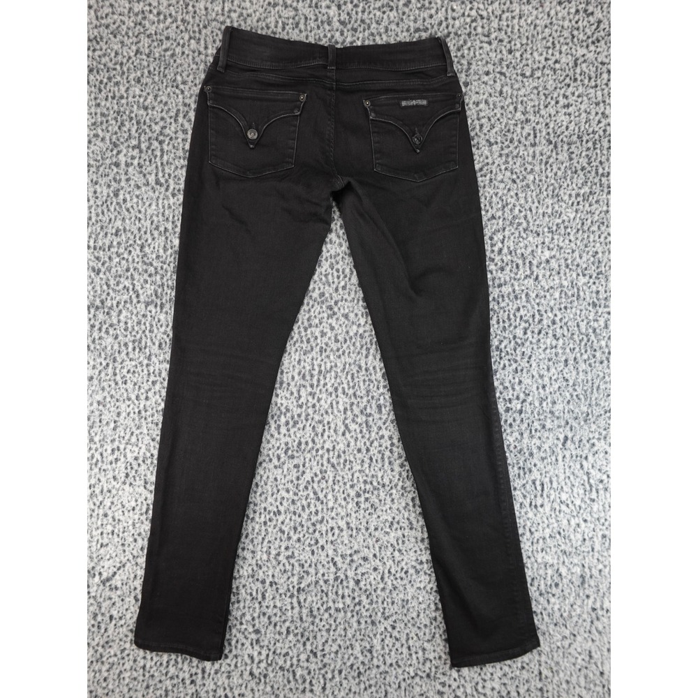 Hudson Collin Skinny Jeans Womens 27 Black Flap Pocket NW422ZAJ - Picture 11 of 13